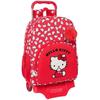 Rucsac școlar - SAFTA - Hello Kitty ICONIC - Model mare cu cărucior - Culoare roz - Copil