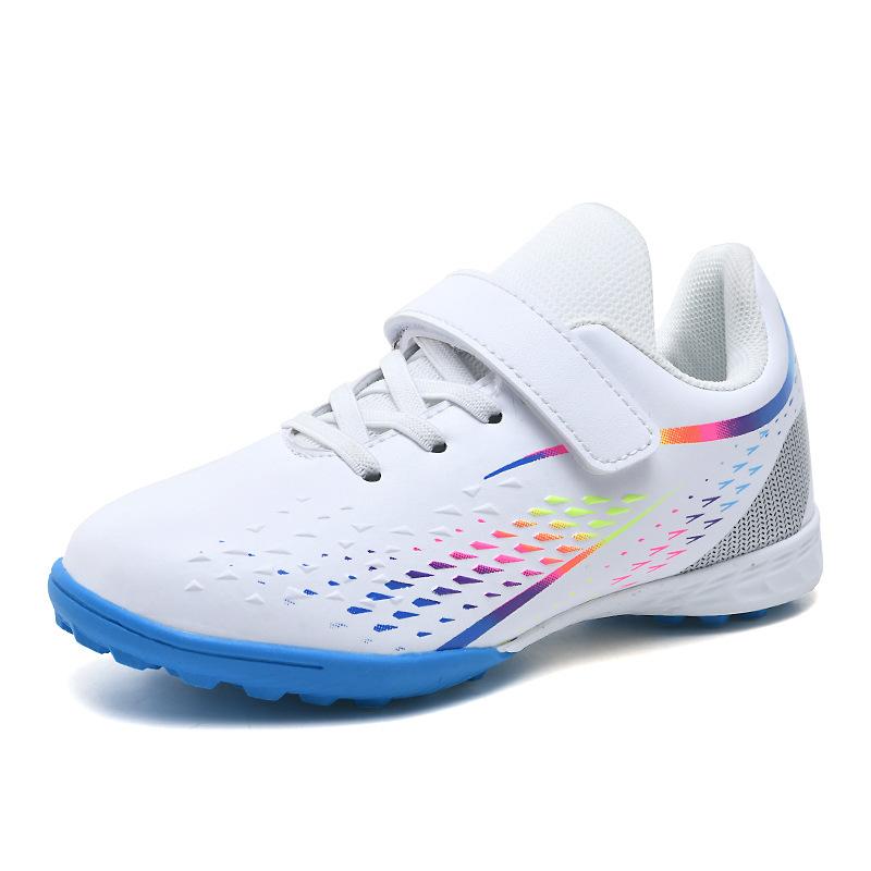 Temu Children'S Velcro Football Shoes Outdoor Sports Training Shoes Boys Elementary School Students Broken Nail Football Shoes