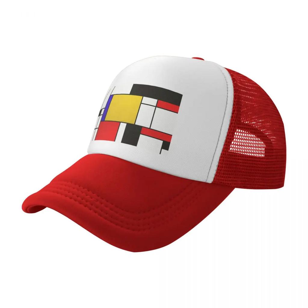Mondrian Style Abstract Art Baseball Cap Snap Back Hat Unique hats Snapback Cap For Girls Mens