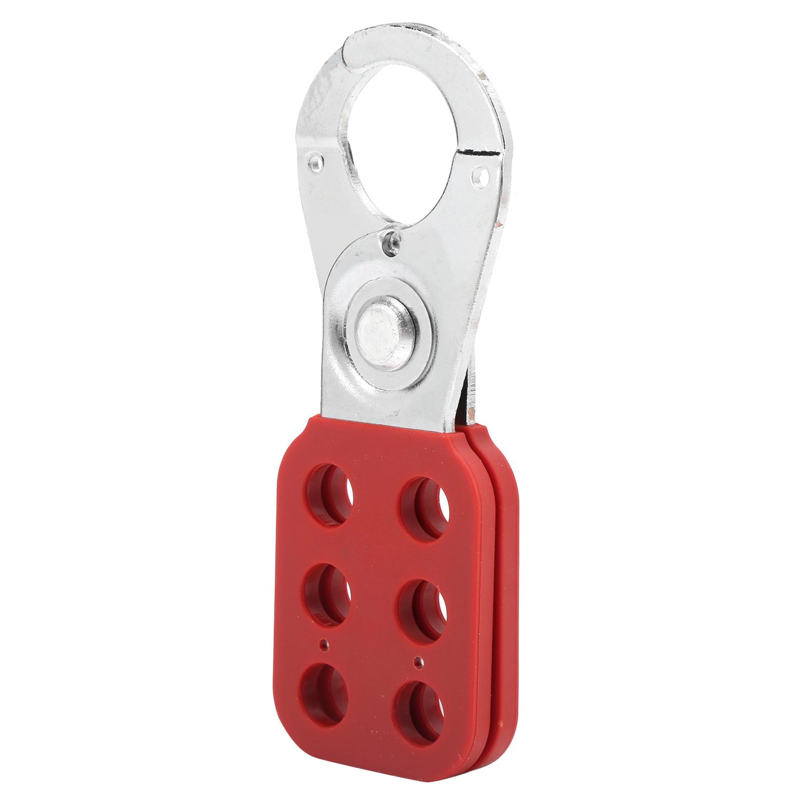 

1in Jaw Lockout Hasp Safety Tagout for Padlock Plastic Insulated Snap Lock Nylon PA Steel