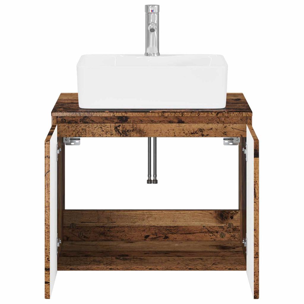 Bathroom Furniture Set Reclaimed Wood Engineered Wood
