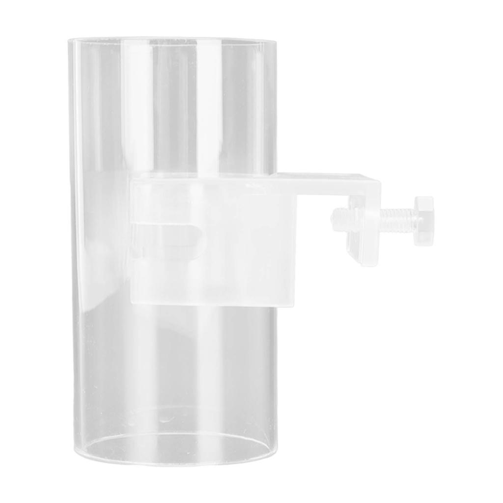 Aquarium Fish Food Feeder Tube Transparent Acrylic Adjustable Fish Feeding Floating Food Dish