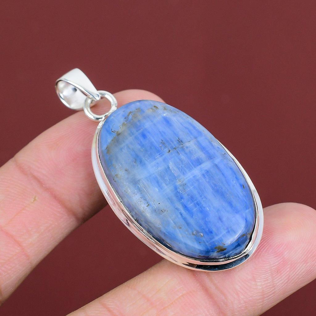 Kyanite Pendant Natural Gemstone Jewelry 925 Sterling Silver Pendant Unique Pendant Wedding Jewelry Handmade Designer Pendant Gifts For Wife