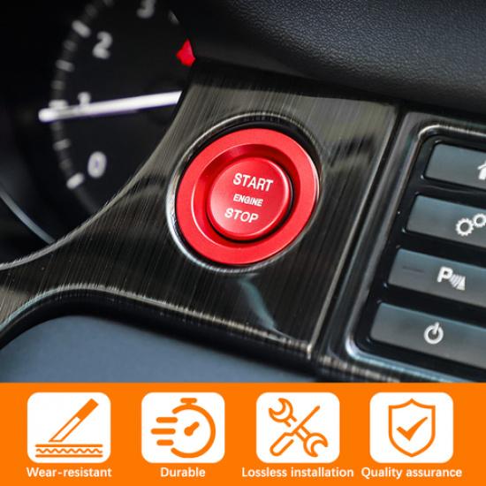 Cover For Land Rover ForJaguar Ignition RedKeyless Engine Start/Stop Push Button
