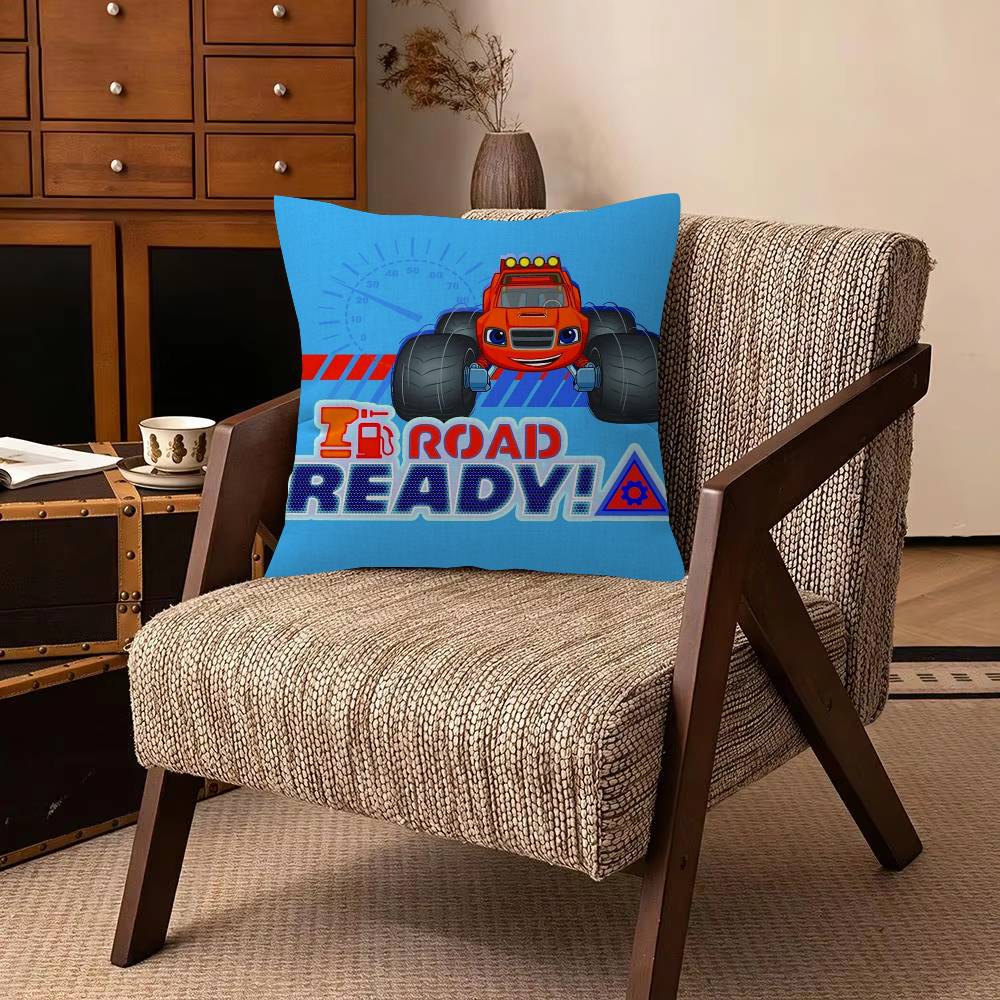 Blaze and the Monster MMachines Cushion Cover Pillowcase Upholstery Sofa Throw Pillow Home Decor Pillowcas