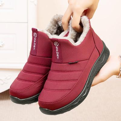 Winter New Waterproof Snow Boots Women's Velvet Anti Slip Cotton Shoe Plush Thick Cotton Boots Female Casual Comfort Shoes Botas