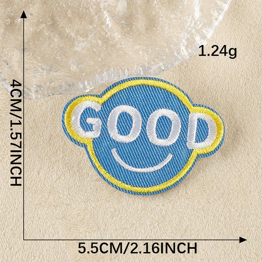 Letter Flower Self-adhesive Embroidery Badge Patches for DIY T-shirt Jeans Backpack Clothing Appliques Decor Sticker