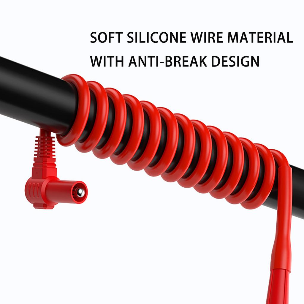20A High Current Spring Loaded Multimeter Test Leads with Test Line Durable Silicone Test Probe for Electrical Testing