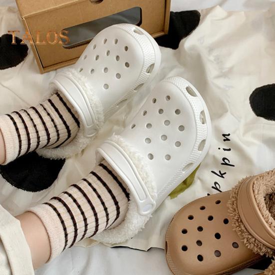 1 par plysj-innleggssåler for tresko Avtagbare, vaskbare tøfler-innleggssåler for ekstraordinær varmekomfort Kaldt vær Vintertresko-undertøy, tresko