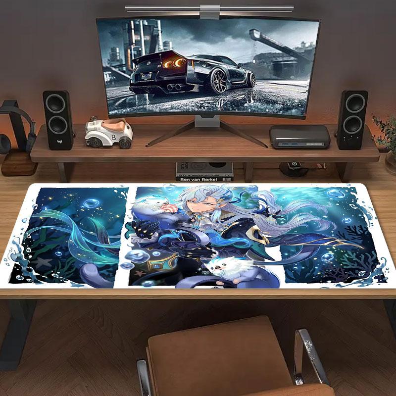 Magical Water Fantasy Large Size Mouse Pad Large Gaming Table Cushion Nonslip Laptop Tablet Big Mousepad Xxl Mat Mini Pc Playmat With Lock Edge