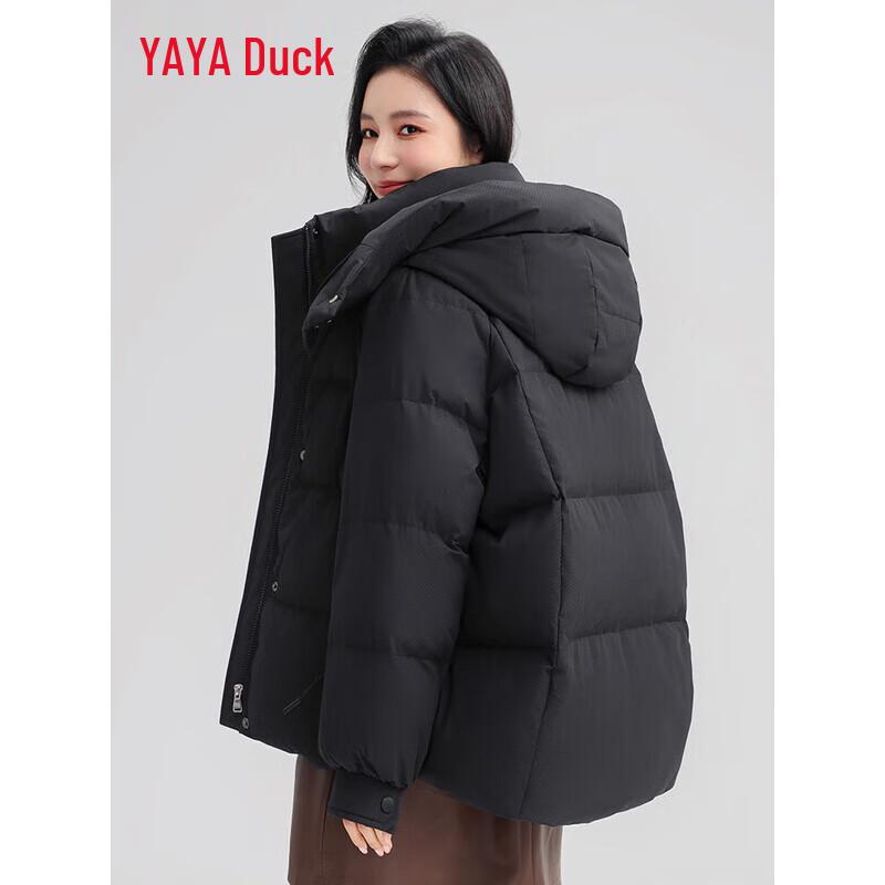 YAYA 2025 Women's Loose Fit Hooded Short Down Jacket