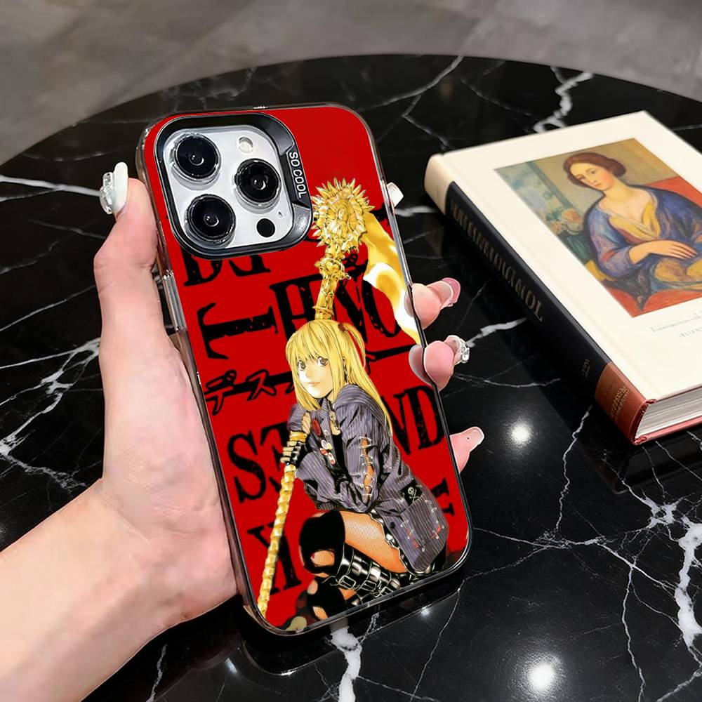 Death N-NoteS M-MisaS A-Amane-es Phone Case For iPhone 17,16,15,14,13,12,11 Plus,Pro Max,Colorful Silver Phone Case Funda Cover