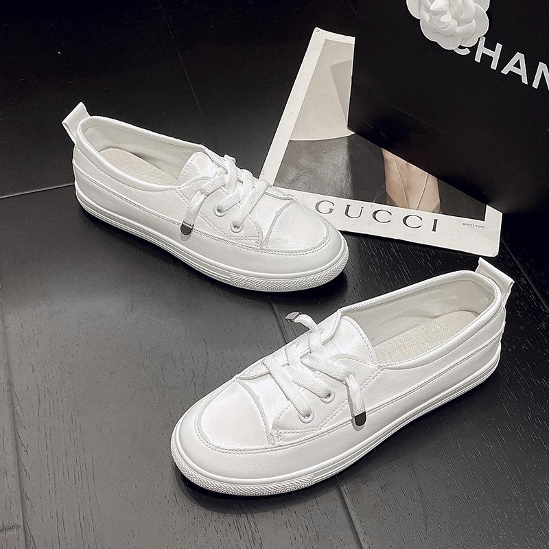 Summer New 2025 Trendy Girl Little White Shoes Personalized Fashion Simple Leisure Travel Japanese Women's Board Shoes Female Versatile