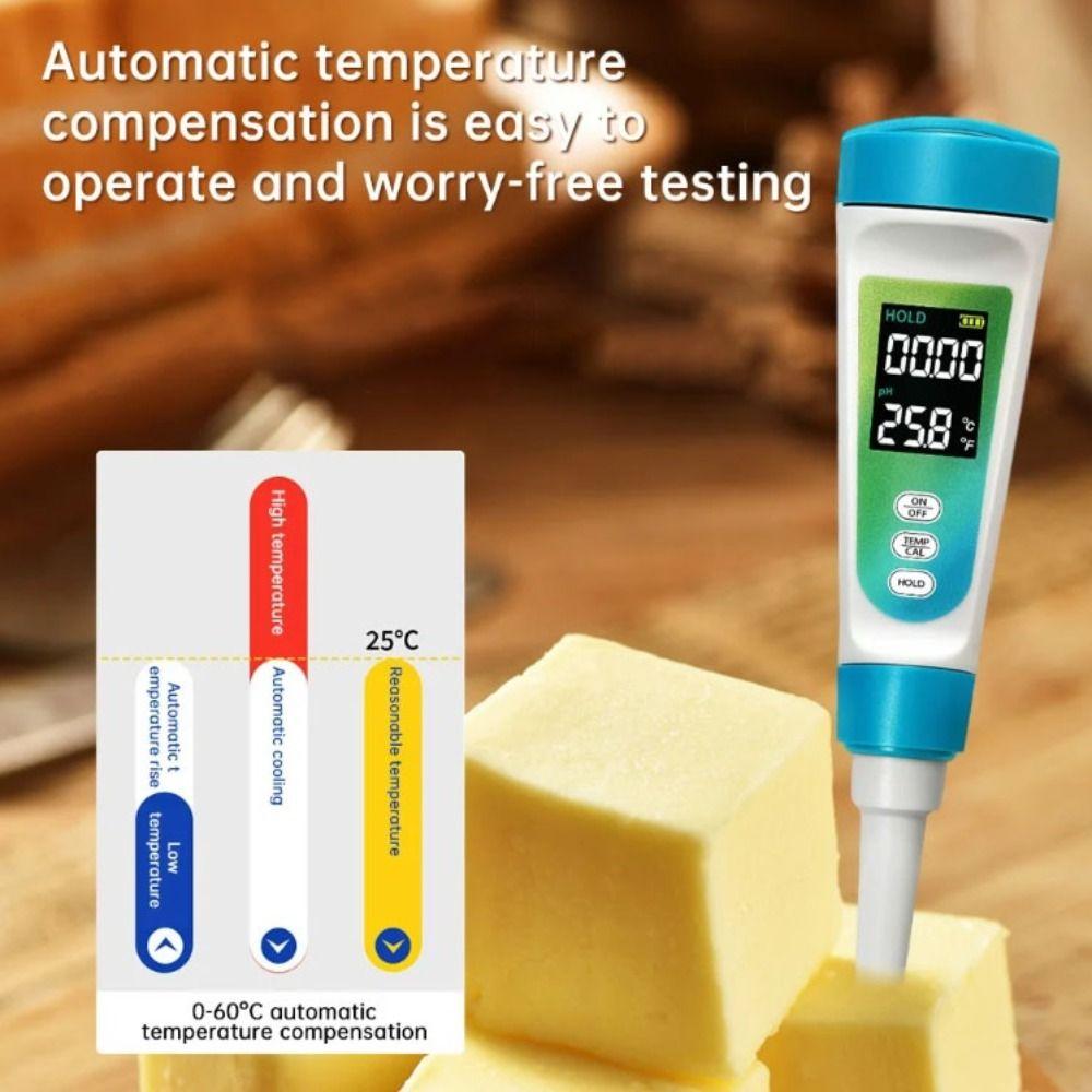 Digital Display PH Meter Backlight LCD Temperature Meter Acidity Analyzer  Professional Use