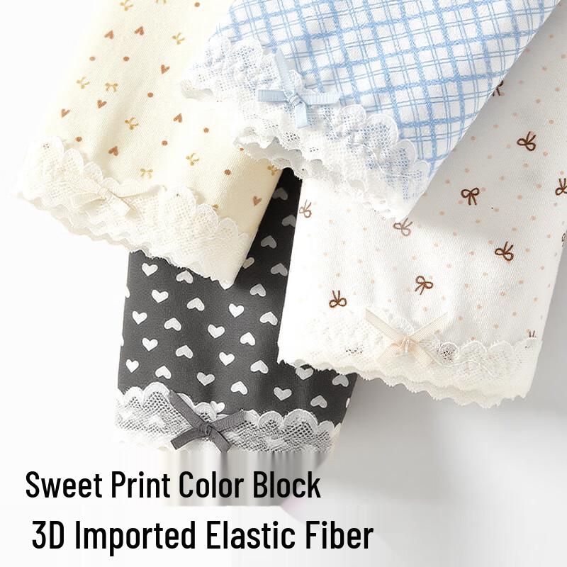 Women's Pure Cotton Antibacterial Floral Briefs 4-Pack