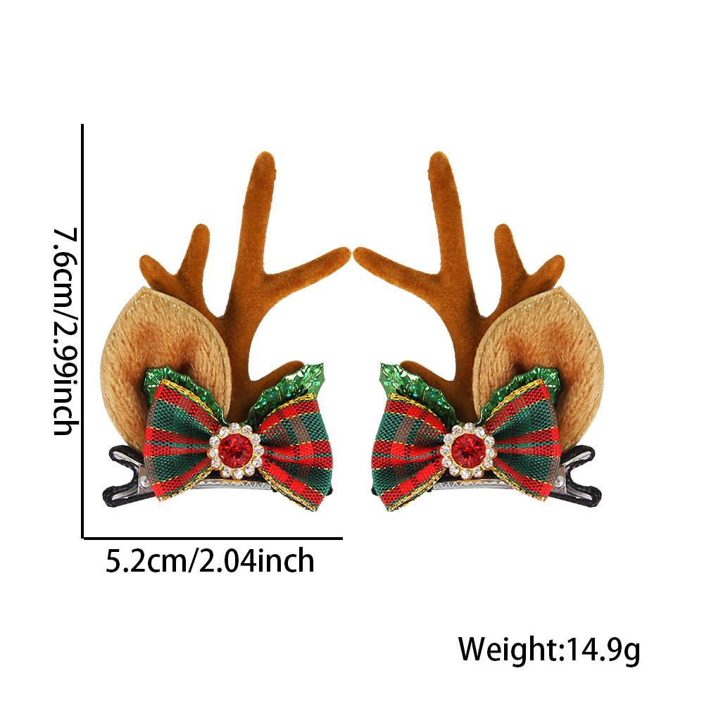 Christmas Hair Stylish Accessories With Cute Plush Antlers And Festive Decorations Women For