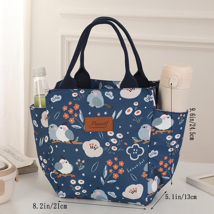 Large-capacity insulated handbag, foldable aluminum foil insulated ice pack bag, outdoor camping picnic bag