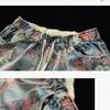 Ladies Denim Shorts Ethnic Print High Waist Women's Loose All-match Elastic Waist Streetwear Summer
