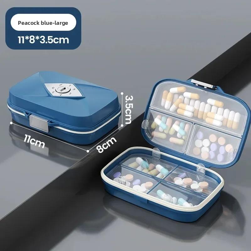 7 Izgara Mini Taşınabilir Hap Kutusu Haftalık İlaç Vitamin Depolama Düzenleyici Seyahat Tabletleri Mühürlü Kutu Hap Kutusu Konteyner