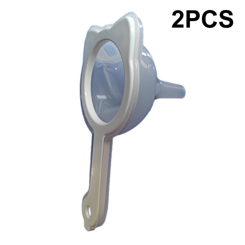 2 In 1 Funnel Filter With Handle Detachable Juice Strainer Reusable Strainer Funnel For Juice Food Residue Oil Milk Coffee