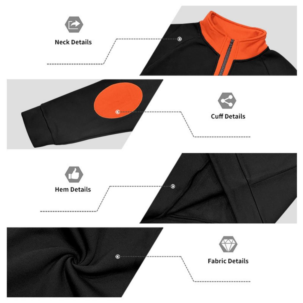 Men's Casual Heavy-duty Fleece Loose Stand-up Collar Casual Sweatshirt, Men's Sportswear Workwear Sweatshirt And Pants Set