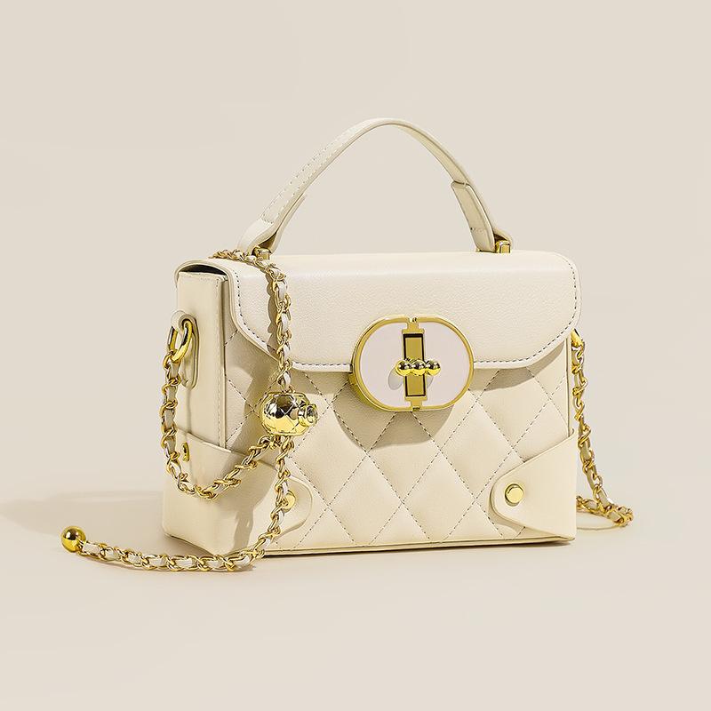 

Luggage Handbag Women s 2025 New Leather Women s Bag Rhombus Chain Bag Summer Premium Messenger Bag