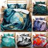 Marmor Bettbezug Set Marmor Bettwäsche Set Blau Gold Abstrakte Textur Kinder Bettwäsche Doppel Queen King Size Polyester Steppdeckenbezug