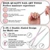 Nail Art Brushes Set, 10 Pcs Nail Brushes for Nails Art Double-Ended Acrylic Nails Brush with Nail-Liner Brush Dotting Pens for Nail-Design-Brushes