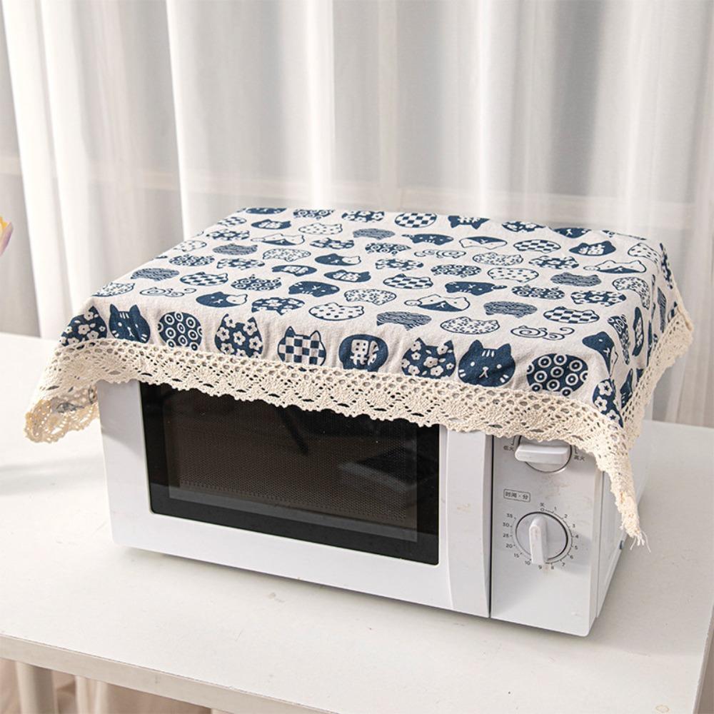 1Pcs 40x60cm Microwave Dust Cloth Dustproof Lace Tablecloth  for Desk Photo Background