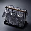 ZISIZ Glacier Pattern Glassware Set