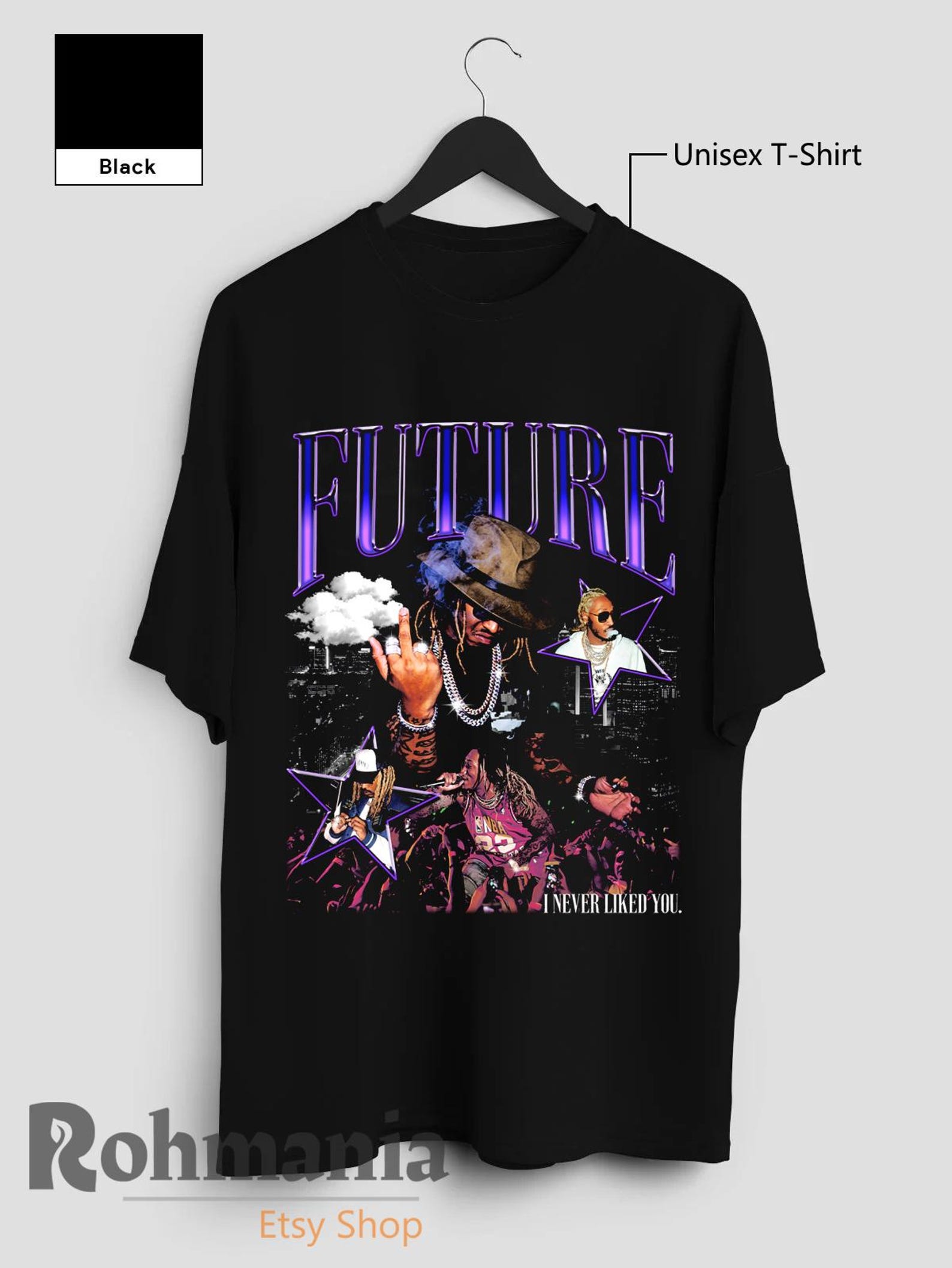 Future T-Shirt, Rap Hip Hop Music Shirt, Personalized Casual T-Shirt M