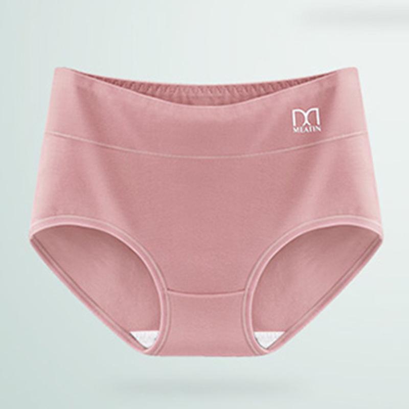 Four Seasons Mei Ya High Waist Cotton Women's Panties - Antibacterial Crotch, Hip Lifting, Abdomen Shaping Triangle Design.