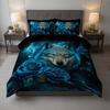Hot-Selling Wolf Cartoon Three-Piece Home Textile Bedding 3D Digital Printing Quilt Cover Customization