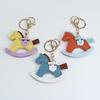 Fashion Key Rings Key Decorations Horse Shape Key Accessory Bag Ornament PU Leather Texture Keychain Perfect for Gifting