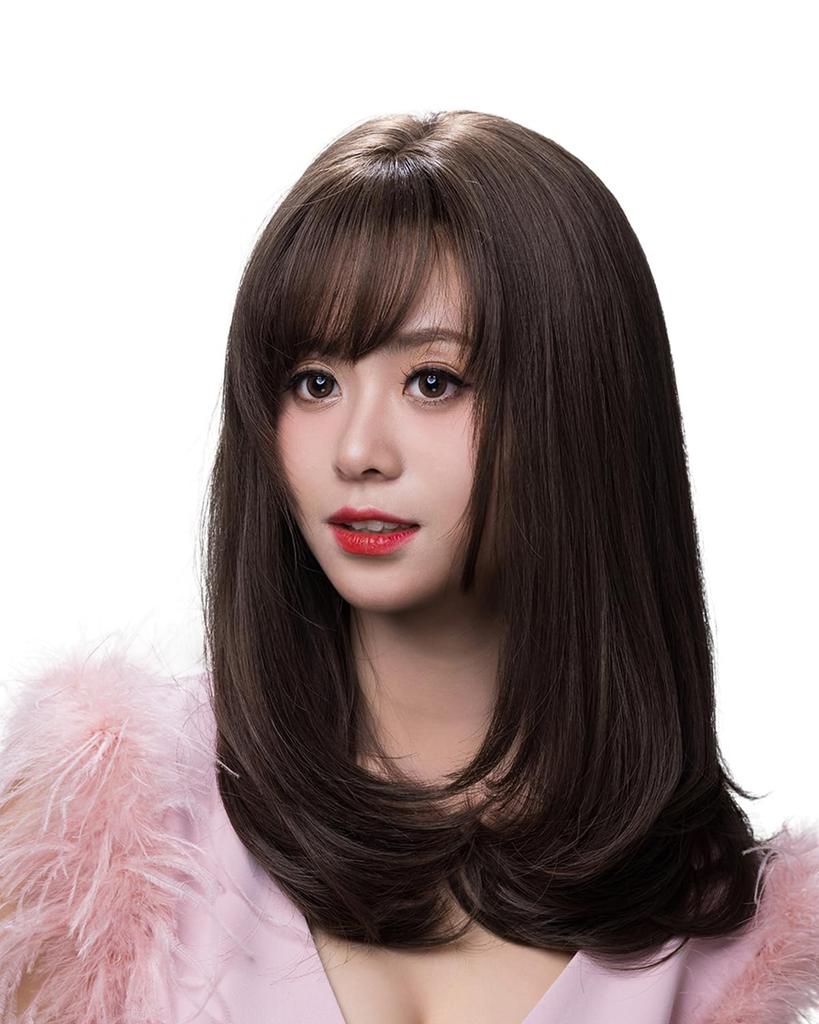 SUN9 Wig Natural Straight Front Straight Lace Cosplay Wig Small Face Heat Resistant Full Wig Full Wig Long Lolita Cute Cut Layer Gift Box Net Stand