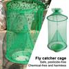 Hanging Fly Trap Cage Reusable Folding Flies Catcher Cage Practical Insect Catching Traps Pest Control Tool for Household Garden