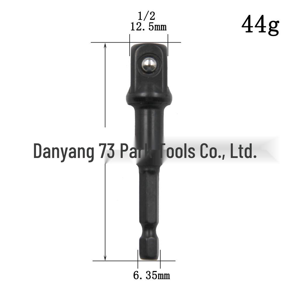 8-Piece Black Hexagonal Handle Electric Screwdriver Set with 3-Piece Steel Ball and Rivet Rod Conversion Sleeves