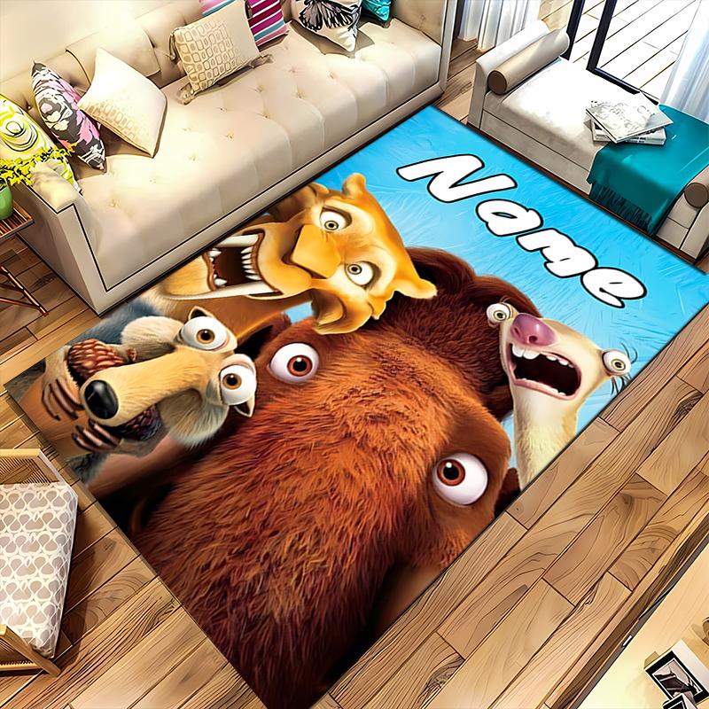 Custom Personalization Ice Age Dawn of the Dinosaurs Area Rug - Perfect For Kitchen, Bathroom,Laundry Room Decor Large Size Available,Gift All Seasons
