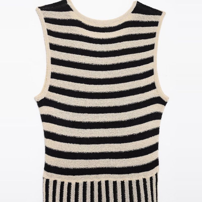 Kaslead New Arrival Women's Clothing Fashion Style Fashion Stripes Midi Skirt Dress 8779160 070