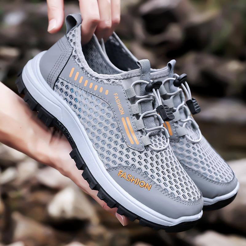 Men s Summer Breathable Mesh Slip-On Outdoor Sports Shoes Size 40