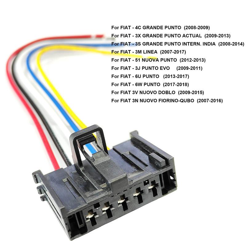 2pcs For Fiat Grande Punto Evo Linea Doblo Heater Blower Motor Fan Resistor Wiring Loom Harness Connector Repair Plug 95508692