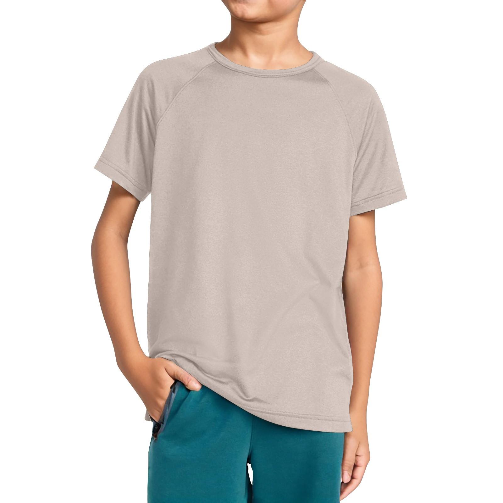 

Футболка для мальчиков с круглым вырезом и рукавами-плунжерами 150 хаки