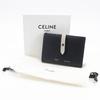 CELINE Medium strap Bi-Fold Wallet Black / beige Calfskin Women Used