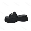 Women's Slippers 2025 New Comfortable Platform Sandals Concise Outdoor Women‘s Closed Toe Beach Muje Summer Shoes
