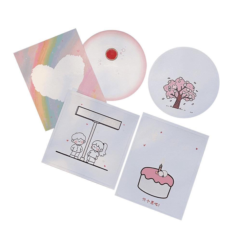 

5Pcs Cartoon Temperature Change Stickers Self-adhesive Cup Sticker Surprise Gift 5Pcs