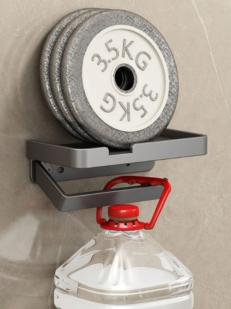 Toilet Paper Holder, Adhesive or Screw Wall-mounted Paper Roll Holder, Multi-functional Bathroom Storage Distributor