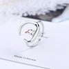 New 925 Sterling Silver Ring AAA Zircon Adjustable Simplicity Fashion Exquisite Women Jewelry Accessories Wedding Party Gift
