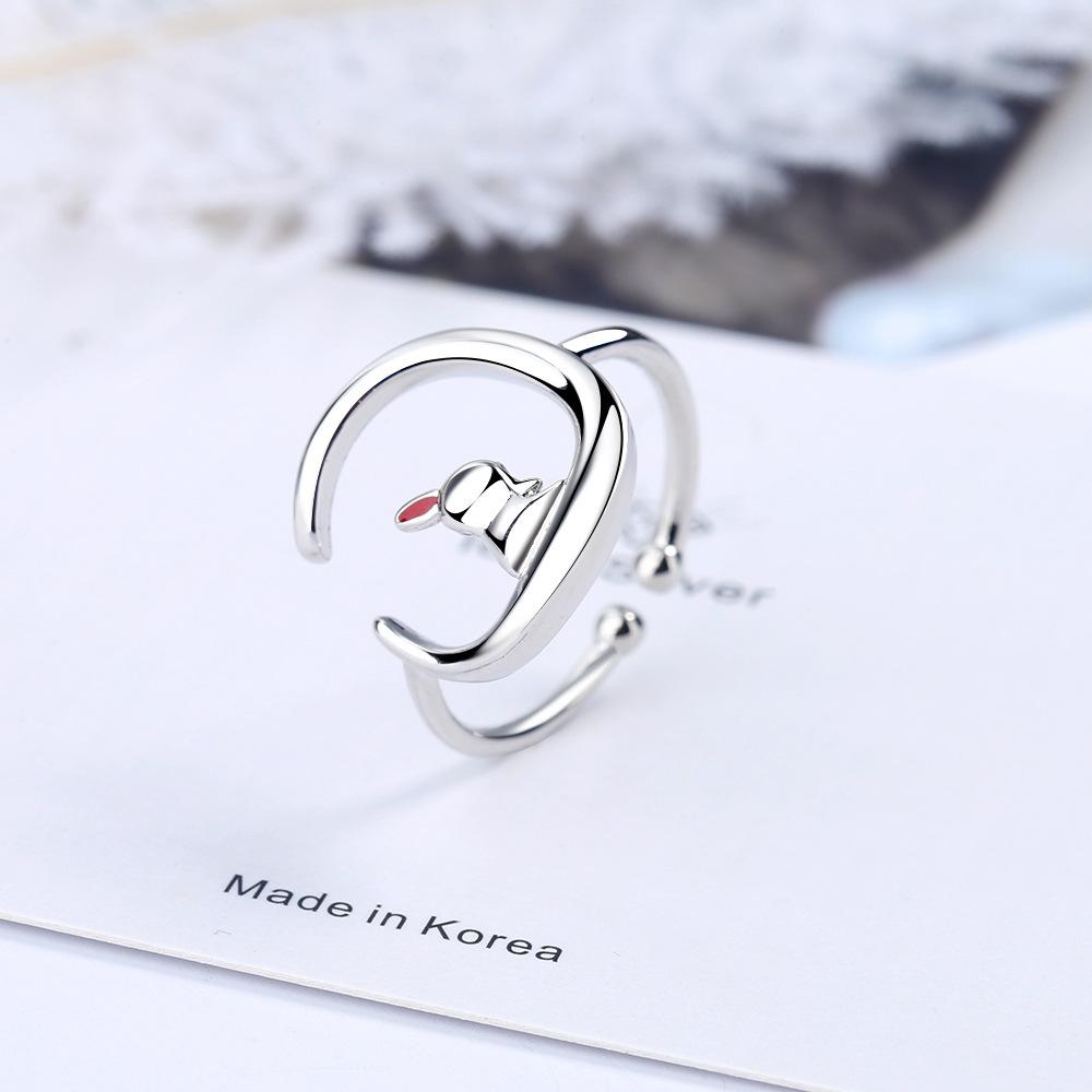 New 925 Sterling Silver Ring AAA Zircon Adjustable Simplicity Fashion Exquisite Women Jewelry Accessories Wedding Party Gift