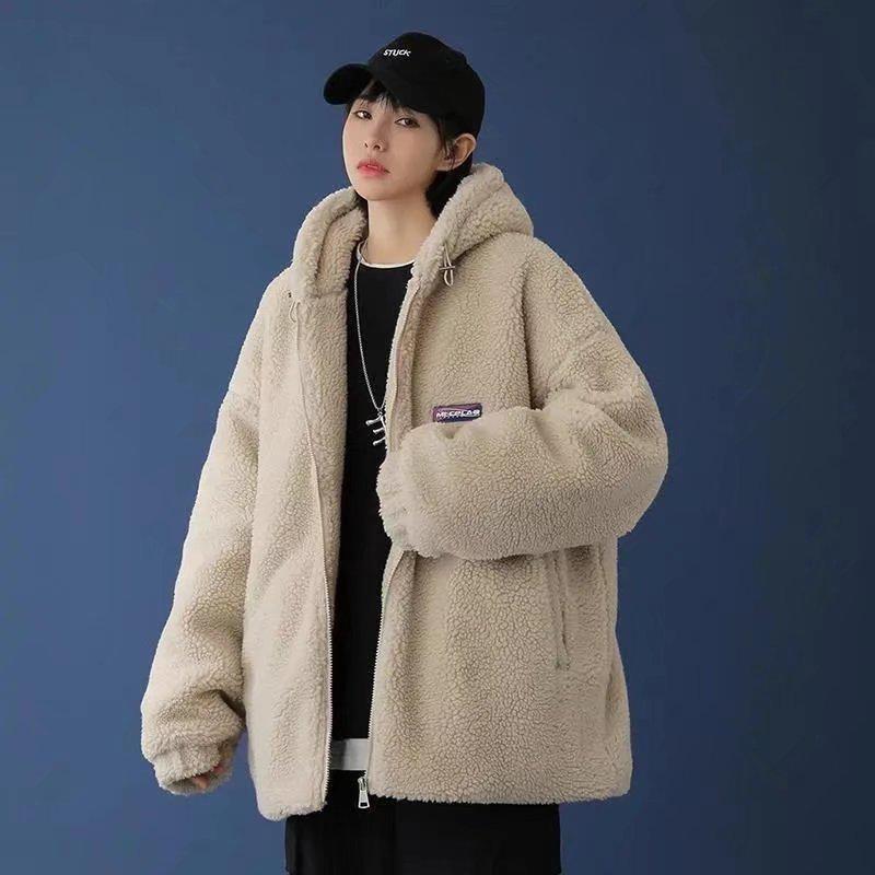 Trendy Men's Lambskin Mid-Length Coat: Stylish & Casual Hong Kong Brand
