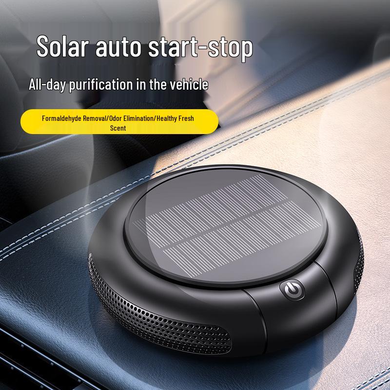 Mini Solar-Powered Negative Ion Car Air Purifier - 8 Million Ion Capacity